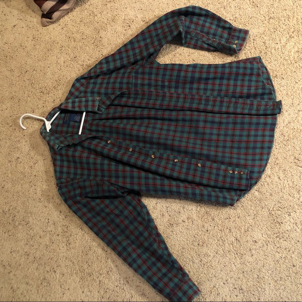 Cambridge classic warm long sleeve flannel shirt